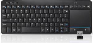 Multi-Device Wireless Bluetooth Keyboard with Touchpad-Wireless TV Keyboard with Multi-Touch Big Size Trackpad,Support 3 Devices for TV,Windows, Android, Chrome OS, Laptop, Tablet