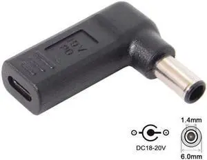 Aomoproing USB 3.1 Type C USB-C to DC 19V 6.0*1.4mm Adapter PD Emulator Trigger 90 Degree Angled Aomoproing USB 3.1 Type C USB-C to DC 19V 6.0*1.4mm Adapter PD Emulator Trigger 90 Degree Angled