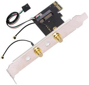 Aomoproing  Wireless NGFF A/E-Key WiFi Card to PCI-E Express 1x Adapter for WLAN Wifi6 Wifi7 Bluetooth