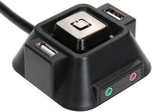 USB 2.0 Multifunction Desktop PC Switch With Audio Sound Computer Switch External Power Switch Reset Button Plug and Play USB 2.0 Multifunction Desktop PC Switch With Audio Sound Computer Switch External Power Switch Reset Button Plug and Play