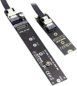 Aomoproing NGFF M-Key NVME Male to Female Extension Cable 40cm with SFF-8654 Connector for Mainboard SSD 2280/22110 Aomoproing NGFF M-Key NVME Male to Female Extension Cable 40cm with SFF-8654 Connector for Mainboard SSD 2280/22110