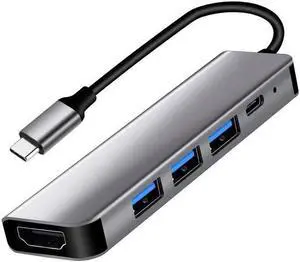 USB C Hub to HDMI Multiport Adapter, 5-in-1 USB C Hub with 4K HDMI, USB 3.0, 2*USB 2.0 Ports, 100W PD Ports for MacBook Pro, iMac, PS5, Chromebook, iPhone 15 Pro, XPS, etc USB C Hub to HDMI Multiport Adapter, 5-in-1 USB C Hub with 4K HDMI, USB 3.0, 2*USB 2.0 Ports, 100W PD Ports for MacBook Pro, iMac, PS5, Chromebook, iPhone 15 Pro, XPS, etc