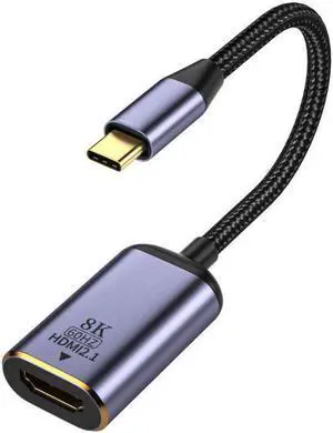 Aomoproing USB4 USB-C Type-C Source to Female HDMI 2.1 Cable Display 8K 60HZ UHD 4K HDMI Male Monitor