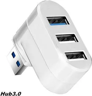 3-in-1 USB3.0 Ports HUB High Speed Rotating Splitter For PC/Laptop Connector Equipment Adapter 180 Degree Rotation Adapter