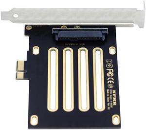 Aomoproing PCI-E 4.0 X1 Lane to U.2 U.3 Kit SFF-8639 Host Adapter for Motherboard PM1735 NVMe PCIe SSD