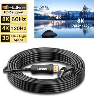 8K Fiber Optic HDMI Cable 30 Feet 48Gbps 8K60Hz 4K120Hz Dynamic HDR eARC HDCP2.2/2.3 Compatible with Nvidia RTX 3080/3090 Xbox Series X PS5 Denon AV Receiver LG Samsung Sony TV