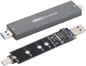 Aomoproing  Combo Type-CUSB3.0 to NVME M-key M.2 NGFF SATA SSD PCBA Case 2280/2242/2230mm Adapter RTL9210B Chipset