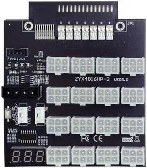 Aomoproing Flex Slot Server Power Board 14+10Pin to 16x6Pin Power Supply Board for CHIA ETH BTC Mining Miner