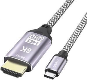 Aomoproing USB4 USB-C Type-C Source to HDMI 2.0 Display 8K 60HZ UHD 4K HDMI Male Monitor Cable Connector 1.8m 6ft
