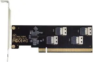 Aomoproing Four Slimline SFF-8654 4X 4 NVME to PCIE Express 3.0 4.0 Raid Card VROC Raid0 Hyper Adapter