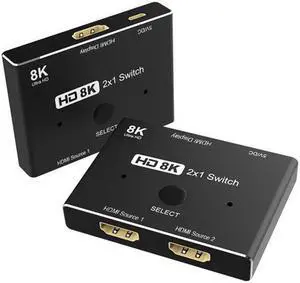 Aomoproing  8K@60hz HDMI 2.1 Switch 2-IN-1-OUT Hub Support HDCP SST Extended 4K@60hz