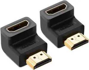 HDMI Connector Right Angle 90 Degree Male to Female 4K Converter Extender 90 Degree Right Angle for 1080P HDTV PC HDMI Adapter