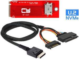 Aomoproing  U.2 SFF-8639 CablePCI-E 3.0 M.2 M-key to Oculink SFF-8612 SFF-8611 Host Adapter for PCIe Nvme SSD 2260