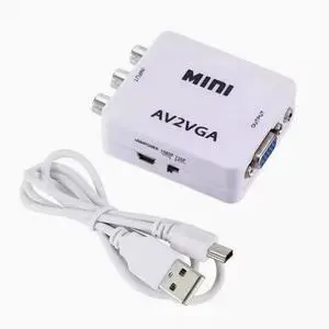 AV TO VGA converter AV to VGA TV to monitor Video converter box AV 2VGA set-top box
