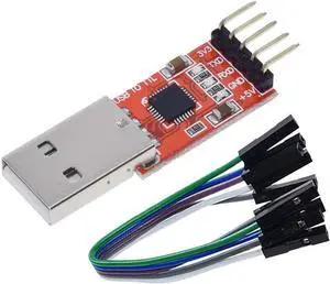 HiLetgo CP2102 USB 2.0 to TTL Module Serial Converter Adapter Module USB to TTL Downloader With Jumper Wires