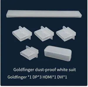 Graphics card Universal dust plug gold finger protective case HDMI/DP/DVI port set Anti-oxidation black White