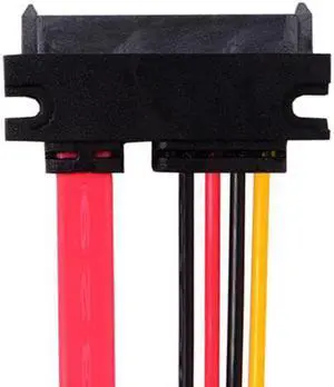 Aomoproing  Up Angled SATA III 3.0 7+15 22 Pin SATA Male to Female Data Power Extension Cable 30cm