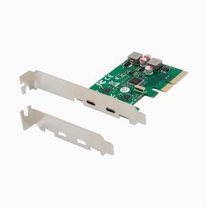 PCIE to USB 3.1 Type-C Conversion card 2-Port expansion card Desktop ASM1142 No power supply