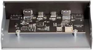 Aomoproing USB-C & USB 3.0 HUB 4 Ports Front Panel to Motherboard 20Pin Connector Cable for 5.25" CD-ROM Bay