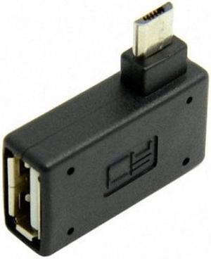 Aomoproing 90 Degree Right Angled Micro USB 2.0 OTG Host Adapter with USB Power for Galaxy S3 S4 S5 Note2 Note3 Cell Phone & Tablet