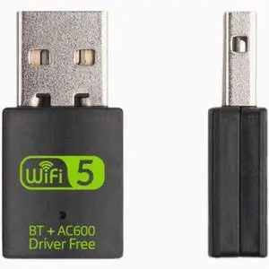 USB Bluetooth 5.0 Wireless card 600Mbps dual-band wireless card driver free WiFi Bluetooth 2 in 1 600M Bluetooth 5.0 Unavoidable drive