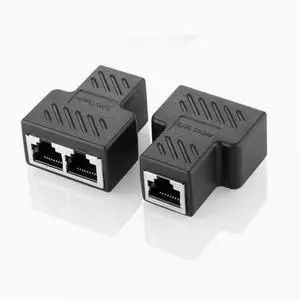 Shielded CAT6 RJ45 network tee cable extension one minute two adapter adapter
