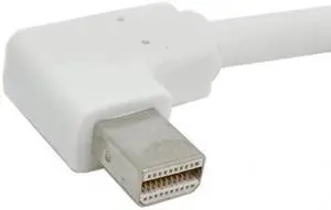 Aomoproing White color Left Angled 90 degree Mini DisplayPort DP Male Source to DVI Male Sink Monitor Cable 5ft 1.5m