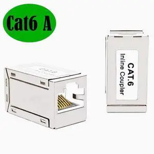 CAT6A Class 6 Super Class 6 Shielded interconnection network Straight connector RJ45 Network cable extender interconnection cat6 iron shell CAT6A Class 6 Super Class 6 Shielded interconnection network Straight connector RJ45 Network cable extender interconnection cat6 iron shell