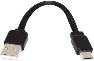 Aomoproing  USB 2.0 Type-A Male to Micro USB Male Male Data Flat Slim FPC Cable for FPV & Disk & Phone