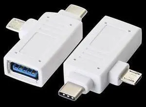 USB3.0 Type-c OTG adapter type-c micro 2-in-1 Universal adapter for mobile USB flash drive 2PACK