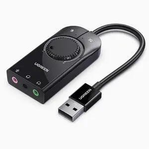 Green Link usb external sound card Computer drive-Free 7.1 headphone speaker Converter Desktop Connect speaker microphone ps4