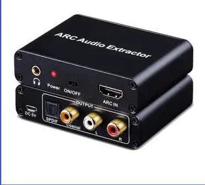 ARC audio return audio adaptation HDMI high-definition audio converter fiber/coaxial analog audio converter