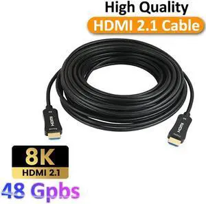 8K Fiber Optic HDMI 2.1 Cable 30Feet 8K60hz 4K120hz 4K144hz HDCP 2.3 2.2 48Gbps Ultra High Speed Compatible with Apple-TV Dolby Vision Atmos PS5 PS4, Xbox One Series X, RTX 3080 3090