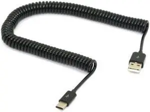 Aomoproing Stretch 3m USB-C 3.1 Type C Male to Standard USB 2.0 A Male Data Cable for Nokia N1 Tablet & Mobile Phone