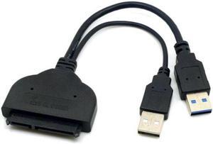 Aomoproing 1set USB 3.0 to SATA 22Pin & SATA to 16Pin Micro SATA Adapter for 1.8" 2.5" Hard Disk Driver With Extral USB Power Cable