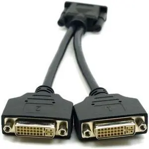 Aomoproing Male to Dual DVI 24+5 Female Female Splitter Extension Cable for Graphics Cards & Monitor
