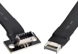 Aomoproing USB 3.1 Front Panel Header Male to Female Type-E Motherboard Extension Data Cable 50cm