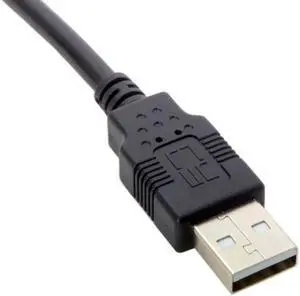 Aomoproing Mini USB B Type 5pin Male Right Angled 90 Degree to USB 2.0 Male Data Cable with Ferrite 3.0m
