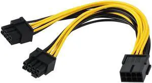 GPU 8 pin to Graphics Video Card Double PCI-E 8Pin(6Pin+2Pin) Power Supply Cable Splitter PCI Express Graphics Card Connector PC