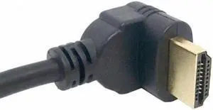 Aomoproing  Up Angled 90 Degree Connector HDMI 1.4 with Ethernet & 3D Type A male to A female Extension Cable 0.5m