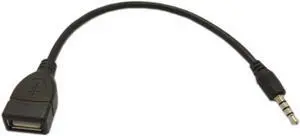 hot selling 3.5mm male to usb female cable adapter audio aux Jack Male converter Charge Cable