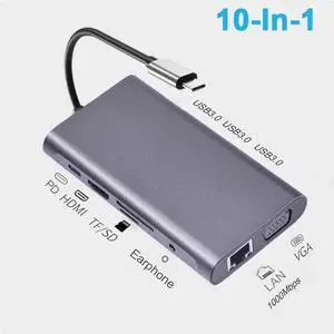 Type-C 10-in-1 HUB Dock 10 in 1 Laptop Dock hub USB