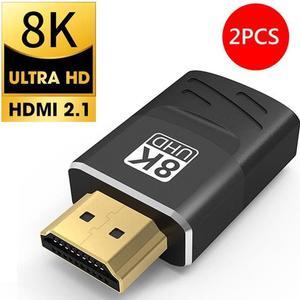 HDMI Coupler Adapter, 8K HDMI2.1 Adapter Support 8K@60Hz, 4K@120Hz, HDR, eARC for HDTV Switch Laptop PS4 PS5 Xbox, 2-Pack