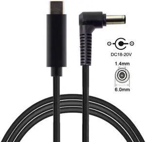 Aomoproing Type C USB-C Input to DC 6.0*1.4mm Power PD Charge Cable for Fujitsu Sony Laptop Notebook Aomoproing Type C USB-C Input to DC 6.0*1.4mm Power PD Charge Cable for Fujitsu Sony Laptop Notebook