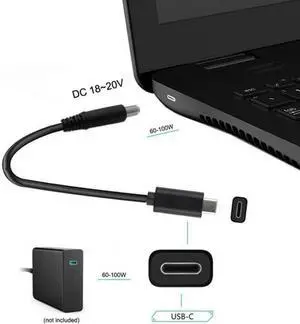 Aomoproing  Type C USB-C Input to DC 7.9*5.4mm Power PD Charge Cable for Laptop 18-20V