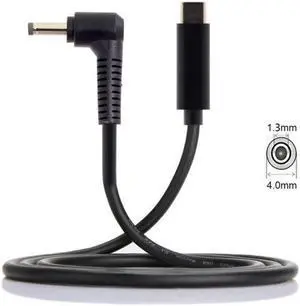 Aomoproing  Type C USB-C Input to DC 4.0*1.3mm Power PD Charge Angled Cable for Laptop 18-20V