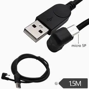 Micro USB2.0 data cable Elbow U-3A charging cable is suitable for OPPO Samsung Android phone tablet