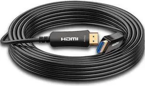 Fiber HDMI Cable 4K 60Hz, HDMI 2.0 Optical Cable, HDR, HDCP 2.2, ARC, 3D - 2M 5M 10M 20M 30M 50M - Support 18Gbps and Projector, Roku, Slim and Flexible HDMI Fiber Optic Cable - 100ft (30meters)