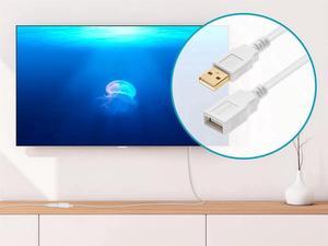 USB 2.0 Extension Cable - 6 Feet - White | USB Type-A Male to USB Type-A Female