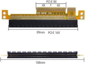 Aomoproing  PCI-E Express 8x to 16x Extender Converter Riser Card Adapter Male to Female Extension